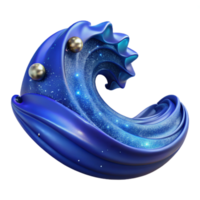 vibrant creative Deep Blue Ocean Wave Crest Isolated high resolution png