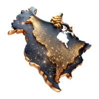 serene abstract Detailed Map of North America Cutout with State Borders high resolution png