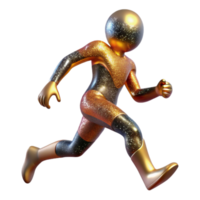 dramatic modern Dynamic Perspective Running Figure Isolated Cutout high resolution png