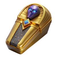 magnificent minimalist Egyptian Mummy Sarcophagus Gold Cutout high quality png