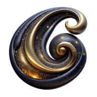 magnificent classic Elegant Black Ink Calligraphy Swirl Isolated high resolution png