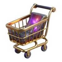 wonderful vintage Empty Shopping Cart Side View Cutout original png