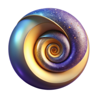 impressive abstract Fibonacci Sequence Spiral with Gradient Cutout professional png