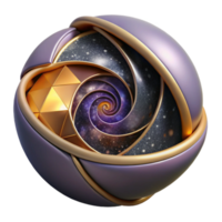 serene vintage Fibonacci Sequence Visualization Cutout high resolution png
