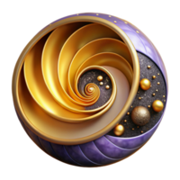 impressive traditional Fibonacci Sequence Visualization with Dots Cutout professional png