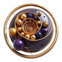 magnificent modern Fibonacci Sequence Visualization with Dots Cutout high resolution png