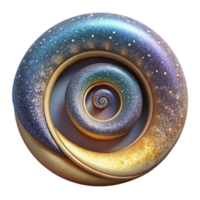 elegant abstract Fibonacci Sequence Spiral with Gradient Cutout premium png