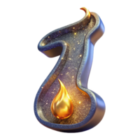 magnificent modern Flame Font Letter I Transparent Background authentic png