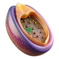 impressive classic Fruit Slice Cross Section Seed Arrangement Transparent Background png