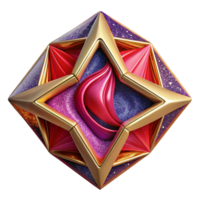 impressive abstract Geometric Pattern with Red and Purple Hues Cutout Element png