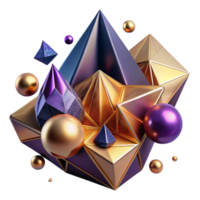 beautiful classic Geometric Shapes with Gradient Fill Isolated Element authentic png