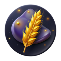 wonderful rustic Golden Yellow Wheat Isolated Element original png