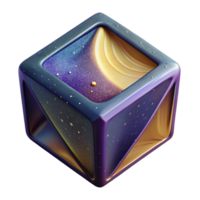 serene rustic Gradient Abstract Cube Shape Cutout genuine png
