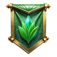 extraordinary abstract Green Tapestry with Leaf Pattern Isolated on Transparent Background original png