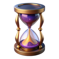 beautiful contemporary Hourglass Half Empty Side View Isolated on Transparent Background professional png