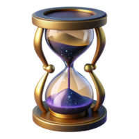 beautiful creative Hourglass Half Full Side View Transparent Background high resolution png