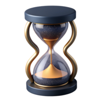 impressive rustic Hourglass with Black Sand Front View Cutout high quality png