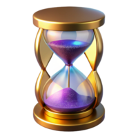 impressive traditional Hourglass with Colored Sand Front View Isolated Element high quality png