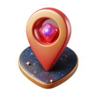 extraordinary modern Isometric Map Pin Cutout with Red Color high quality png