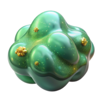 extraordinary vintage Light Green Abstract Cloud Shape Isolated on Transparent Background premium png