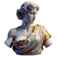 serene minimalist Marble Statue Female Torso Classical Drapery Transparent png