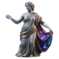 elegant minimalist Marble Statue Greek Goddess Draped Fabric Transparent Background detailed png