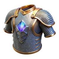 elegant modern Medieval Chainmail Armor Metal Grey Transparent Background high quality png