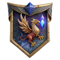 beautiful abstract Medieval Tapestry Griffin Design Cutout Element high quality png