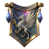 wonderful classic Medieval Tapestry Griffin Design Cutout Element high quality png