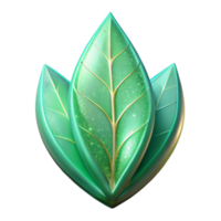 elegant abstract Mint Green Leaf Pattern Isolated Element high resolution png