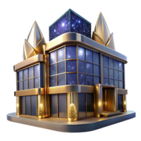 serene rustic Modern Office Building Exterior Lighting Isolated professional png