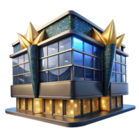 vibrant classic Modern Office Building Exterior Lighting Isolated genuine png