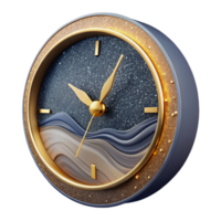 impressive traditional Modern Wall Clock Circular Design Isolated on Transparent Background genuine png