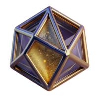 elegant rustic Necker Cube Illusion Wireframe 3d View Transparent Background exclusive png