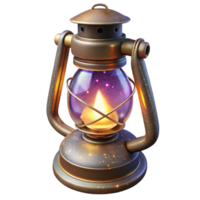 impressive minimalist Old Kerosene Lamp Isolated with Lit Flame high quality png