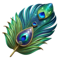 impressive modern Peacock Feather Iridescent Blue Green Isolated high quality png