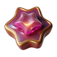 wonderful rustic Pink Abstract Shape with Noise Texture Isolated Element premium png