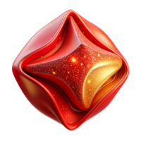 elegant abstract Red Abstract Shape with Perspective Angle Isolated Element premium png