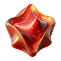 stunning creative Red Abstract Shape with Perspective Angle Isolated Element professional png