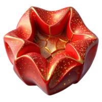 magnificent traditional Red Abstract Shape with Perspective Angle Isolated Element detailed png