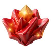 vibrant classic Red Abstract Shape with Perspective Angle Isolated Element high quality png