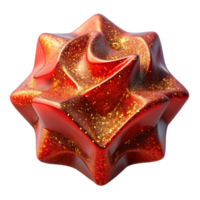 beautiful creative Red Abstract Shape with Perspective Angle Isolated Element premium png