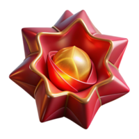 elegant vintage Red Abstract Shape with Perspective Angle Isolated Element detailed png