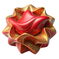 impressive modern Red Abstract Shape with Perspective Angle Isolated Element authentic png