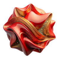 serene creative Red Abstract Shape with Perspective Angle Isolated Element premium png