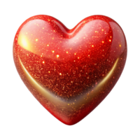 elegant artistic Red Heart Shape Simple Design Isolated Element premium png
