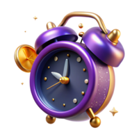 stunning abstract Retro Alarm Clock Ringing Isolated on Transparent Background png
