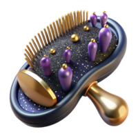 elegant modern Retro Hairbrush Isolated with Bristle Texture high resolution png