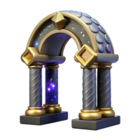 vibrant artistic Roman Arch Architecture Stone Isolated Element original png