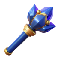 serene traditional Royal Blue Scepter Isolated on Transparent Background exclusive png